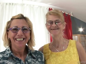 Two blonde grannies Milli and Beata A...