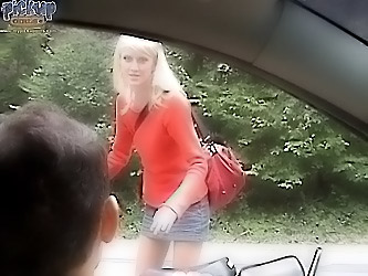The girl has got a problem with her bike...